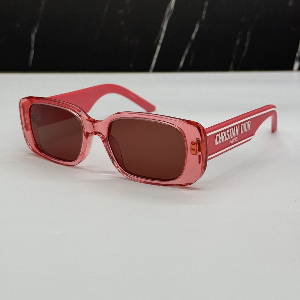 NEW DIOR SUNGLASSES DIOR WILDIOR S2U 73D0 SQUARE PINK WOMEN SUNGLASSES - Picture 3 of 14